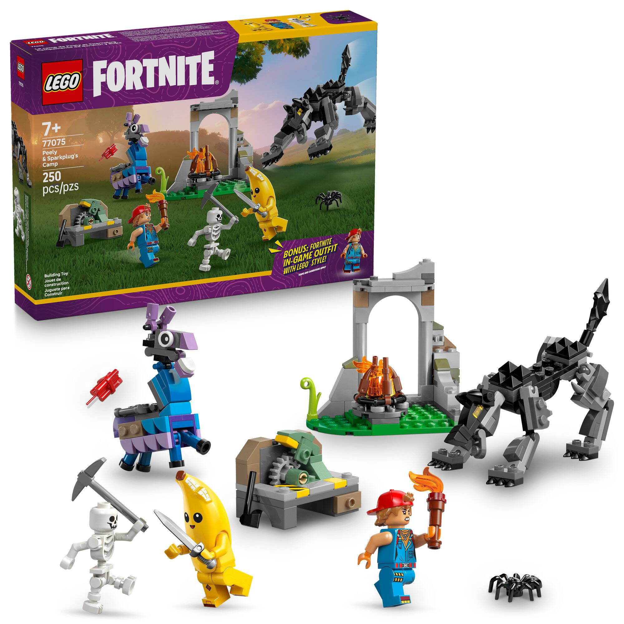 LEGO® Fortnite® Peely & Sparkplug’s Camp Video Game Building Set 77075